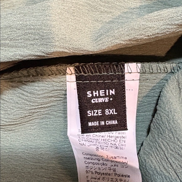 Shein Curve Sage Green Ruffle Sleeve Tiered Casual Comfy Maxi Dress 8XL Plus - Picture 6 of 6